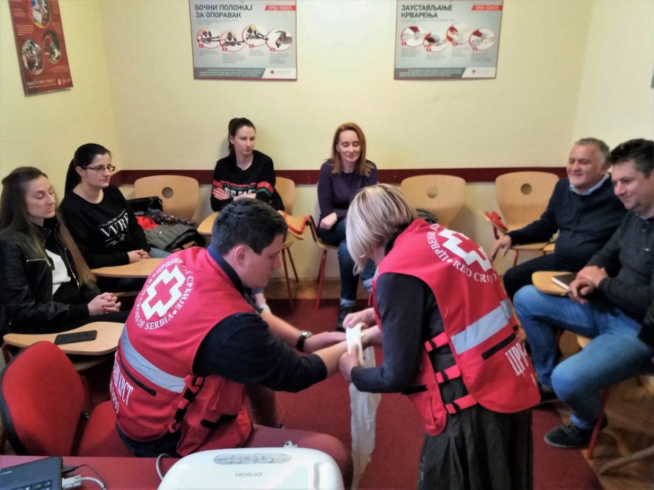 09.05.2019. - Prva pomoć - obuka za zaposlene u Nedelji Crvenog krsta u Crvenom krstu Valjevo.