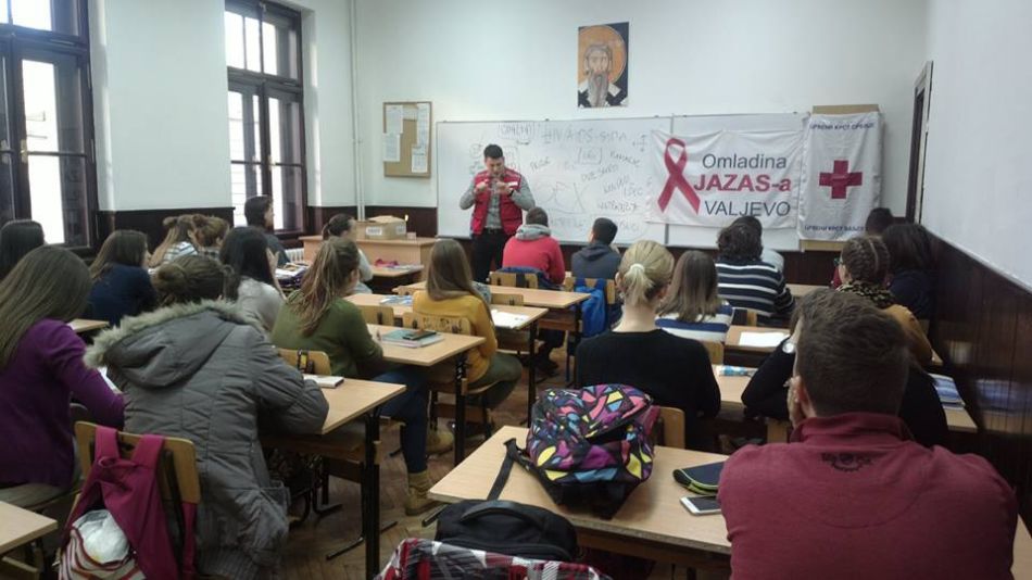 13.12.2016. – HIV/SIDA – 5 predavanja za 5 odeljenja u Valjevskoj Gimnaziji – prisustvovalo 119 učenika